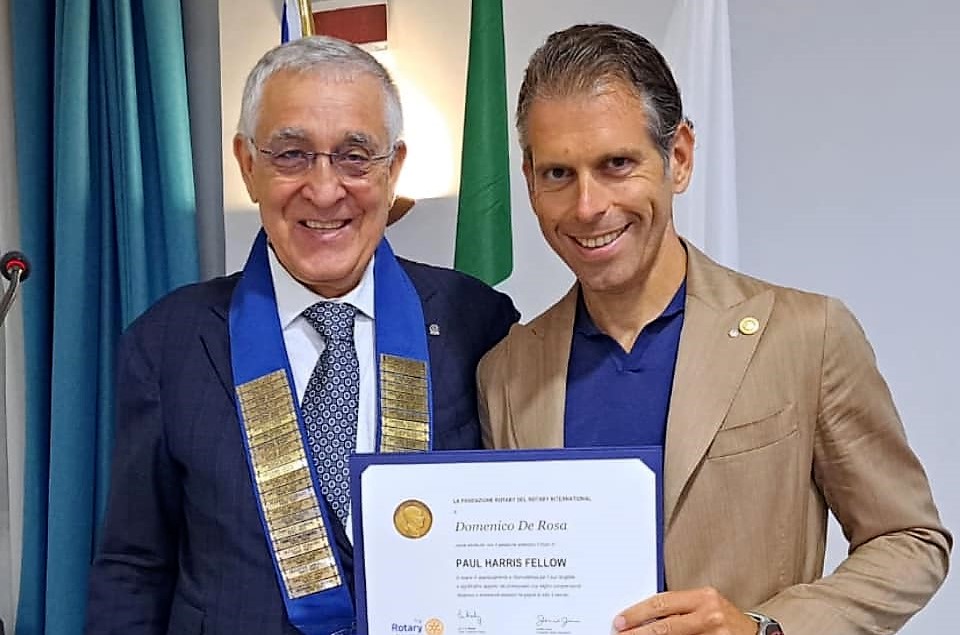Domenico De Rosa insignito Paul Harris Fellow Rotary